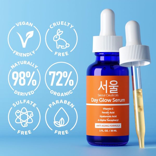 SeoulCeuticals Korean Skin Care 20% Vitamin C Hyaluronic Acid Serum + CE - Image 6
