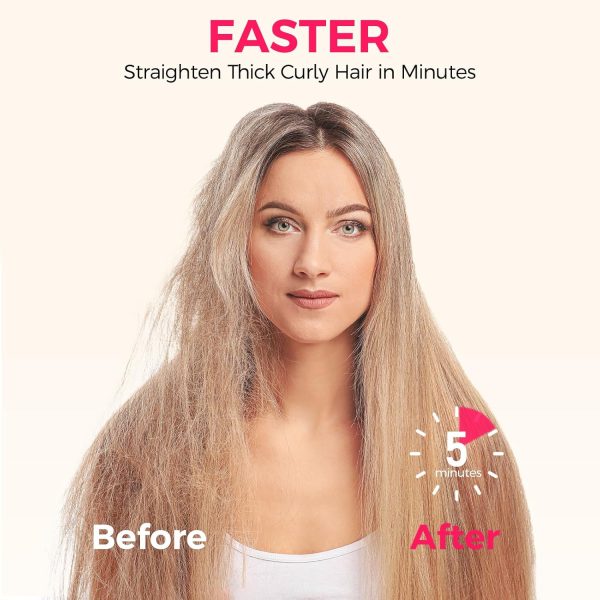FRANO Cordless Hair Straightener Brush - Portable Straightening Brush for - Image 5