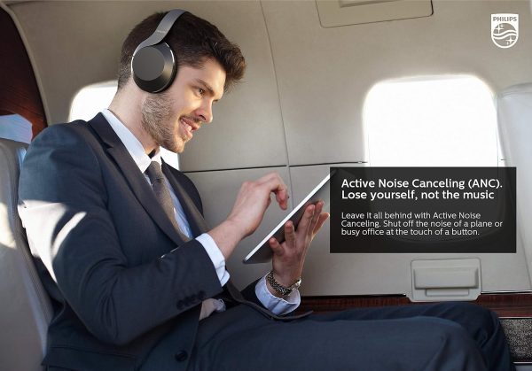 PHILIPS PH805 Active Noise Canceling (ANC) Over Ear Wireless Bluetooth - Image 3