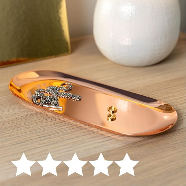 Rose Gold Jewelry Tray | 9 Inch Long Decorative Vanity or Bathroom Tray | - Image 9