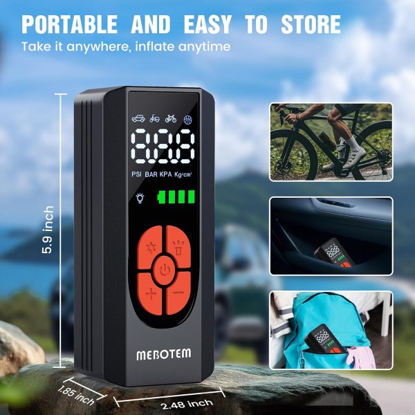 Tire Inflator Portable Air Compressor, 150PSI Portable Air Pump for Car - Image 6