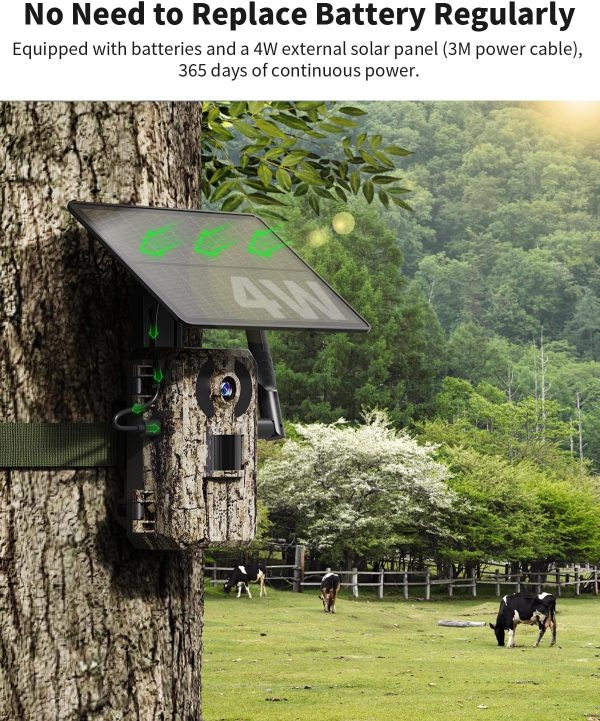 SEHMUA 4G LTE Cellular Trail Cameras with 2K HD Live Streaming, Game Camera - Image 4