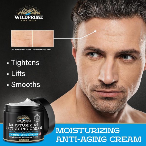 Men's Face Moisturizer Cream - Anti Aging & Wrinkle - Made in USA - - Image 2