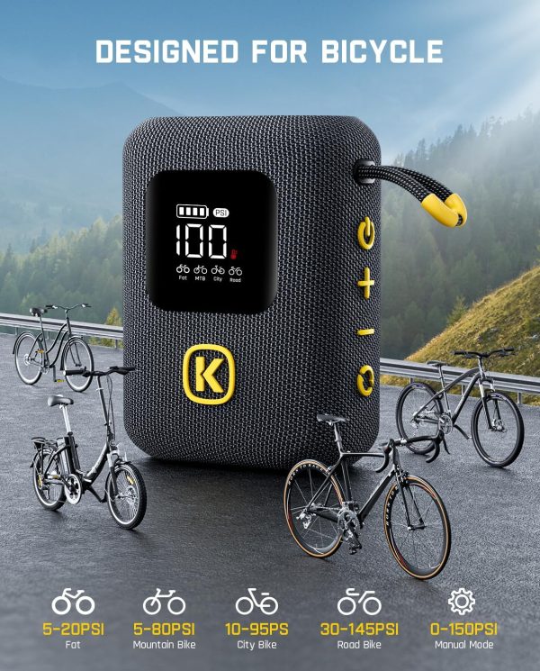 Fanttik X8 Ace Bike Pump 150PSI Fast Portable Tire Inflator, Cordless - Image 5