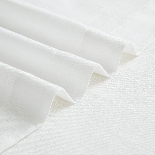 Vision Home White Pinch Pleated Semi Sheer Curtains Textured Light - Image 6