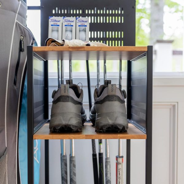 Teal Triangle Golf Storage Organizer, Heavy Duty Garage Freestanding - Image 6