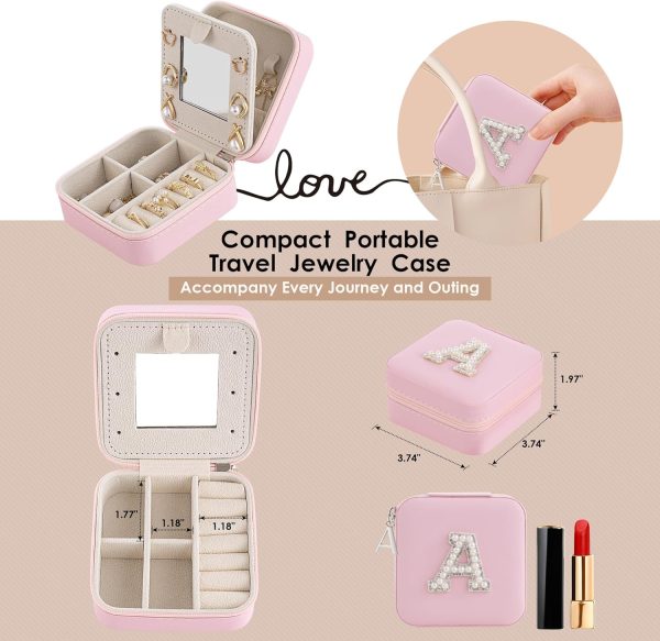 Birthday Gifts For Women, Initial Jewelry Box, Travel Jewelry Case, Gifts - Image 4