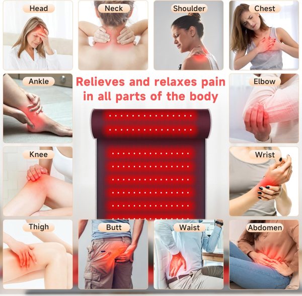 New Leather Red Light Therapy Mat with Neck Support, Dual-Wavelength for - Image 5