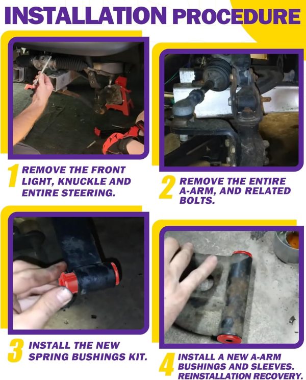 Club Car Precedent Front Bushing Kit With Screws, Golf Cart Front Lower - Image 6