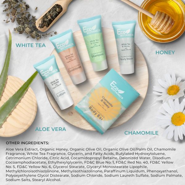 Eco Botanics Hotel Soaps & Toiletries Bulk Set | 0.85oz Hotel Shampoo & - Image 4