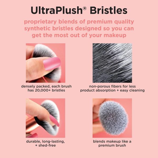 Real Techniques 6 Piece Everyday Essentials Makeup Brush Set, Includes 4 - Image 16