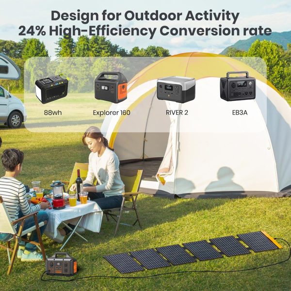 60W Foldable Solar Panel, Portable Solar Charger with USB-C PD3.0 / USB-A - Image 2
