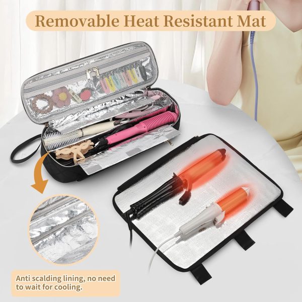 Hair Tools Travel Bag with Removable Heat Resistant Mat, 2-in-1 Design - Image 3