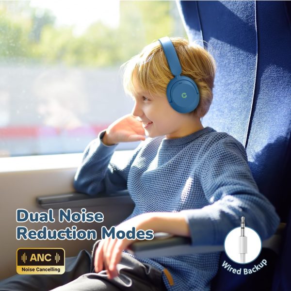 iClever BTH20 Active Noise Cancelling Headphones for Kids, 60H Play - Image 7