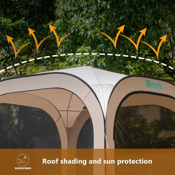 Screen Tent Camping Canopy 6x6, Screen Room with Mosquito Tent,Pop Up - Image 4