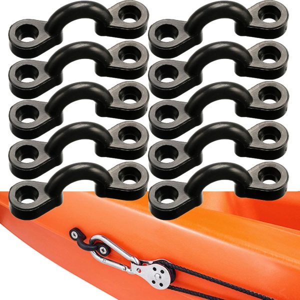 Kayak Pad Eye Kit, 10PCS Nylon Bungee Deck Loops Tie Down Pad Eye with 20 - Image 5