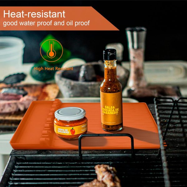 Grill Accessories Silicone Griddle Mat for Blackstone Side Shelf, Silicone - Image 3