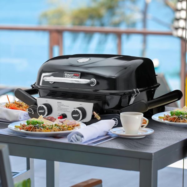 Royal Gourmet GT2005 2-Burner Portable Propane Gas Grill with Foldable Side - Image 2
