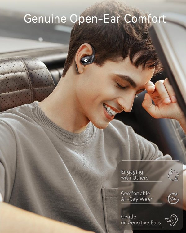 Open Ear Earbuds, True Wireless Open Ear Headphones with Earhooks, Touch - Image 7