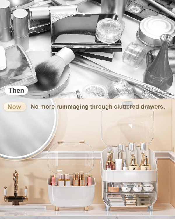 Makeup Organizer, Skincare Holder Bathroom Counter Organizer, Storage Box - Image 4