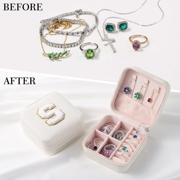Parima Small Jewelry Box for Girls, Travel Initial Jewelry Box for Girls | - Image 5