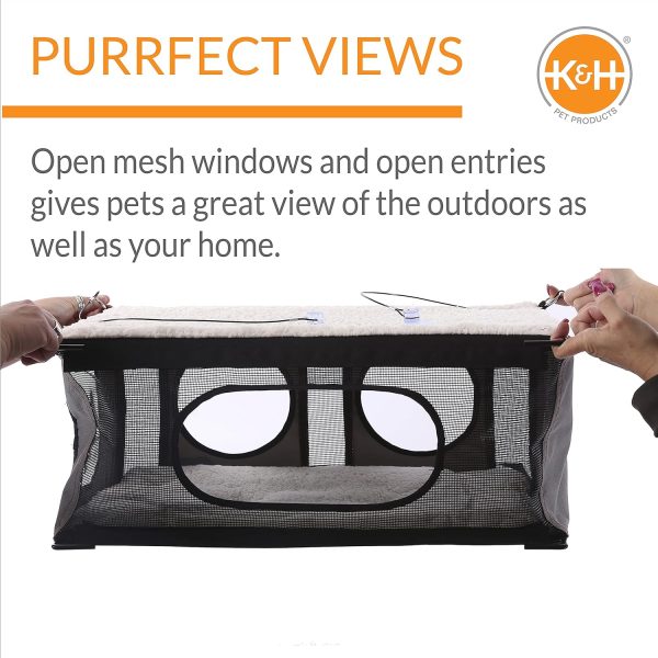 K&H Pet Products Cat Window Perch for Large Cats, EZ Mount Penthouse Window - Image 4