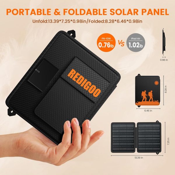 Solar Phone Charger, Solar Panel Charger, Portable Solar Charger with USB-C - Image 2
