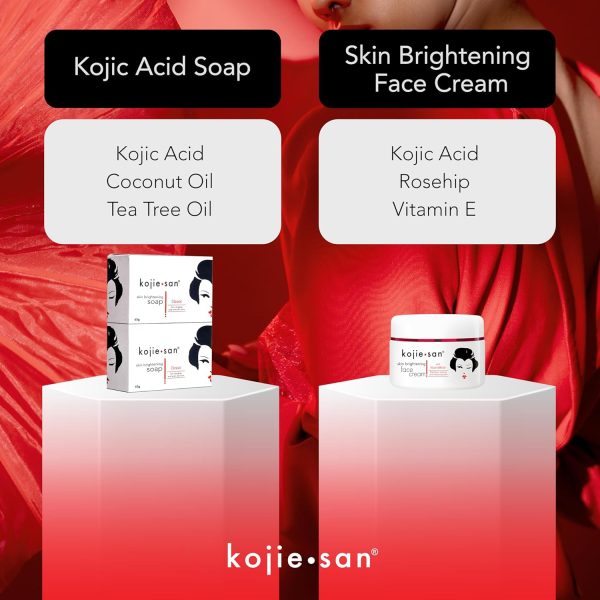 Kojie San Skincare Bundle - Facial Brightening Set with 2 Bars of Kojic - Image 2