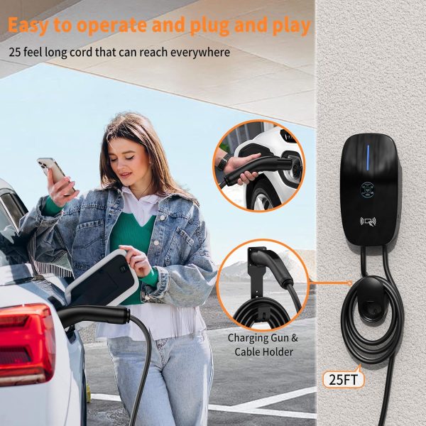 Level 2 EV Charger J1772 Charger, 48 amp Electric Car Charger with APP and - Image 6