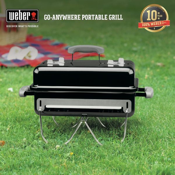 Weber Go-Anywhere Charcoal Grill, Black - Image 9