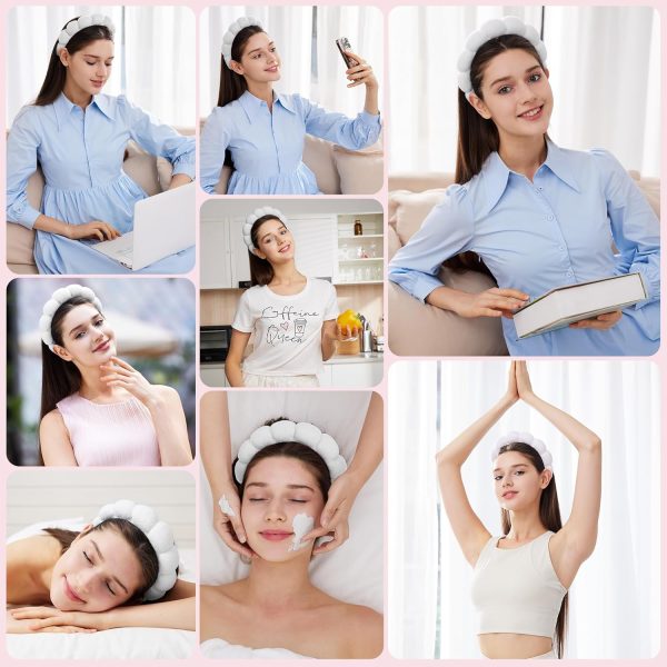 Headbands for Women - Spa Headband and Wristband Set - Headband for Washing - Image 4