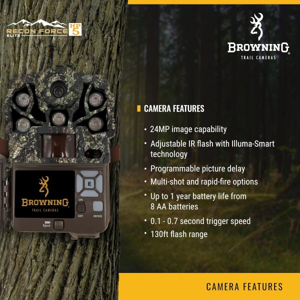 Browning Trail Cameras Recon Force Elite HP5 - BTC-7E-HP5 - Game Camera, - Image 3