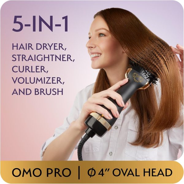Professional Blowout Hair Dryer Brush, Black Gold Dryer and Volumizer, Hot - Image 2