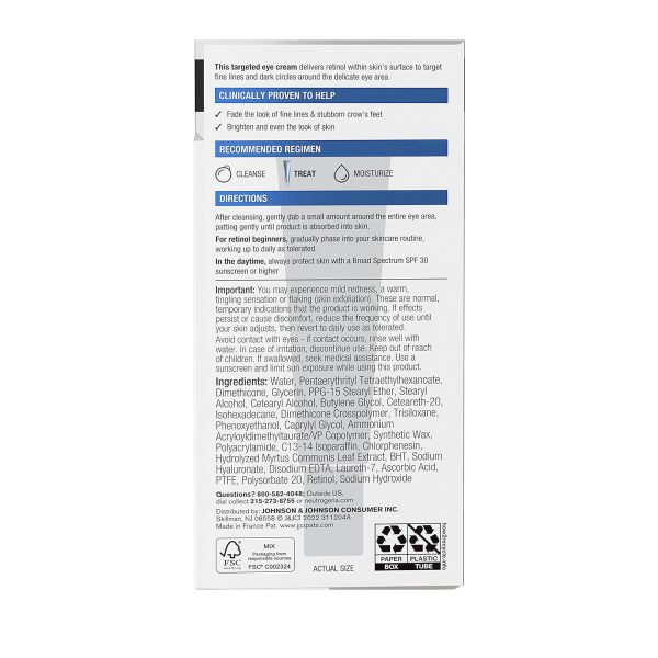 Neutrogena Retinol Eye Cream for Dark Circles, Rapid Wrinkle Repair, Daily - Image 9