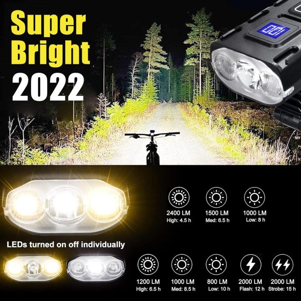 Bike Lights for Night Riding Aluminum Mounts Waterproof Bike Light Front - Image 8