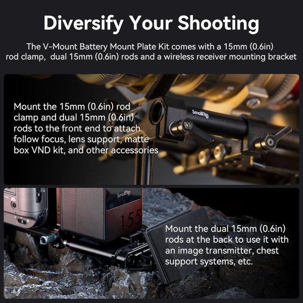 SmallRig V-Mount Battery Plate for Sony FX6, for Canon C70, V Mount Battery - Image 7
