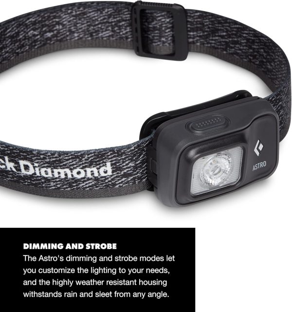 BLACK DIAMOND Astro 300 LED Headlamp, Dimmable Battery Powered IPX4 - Image 2