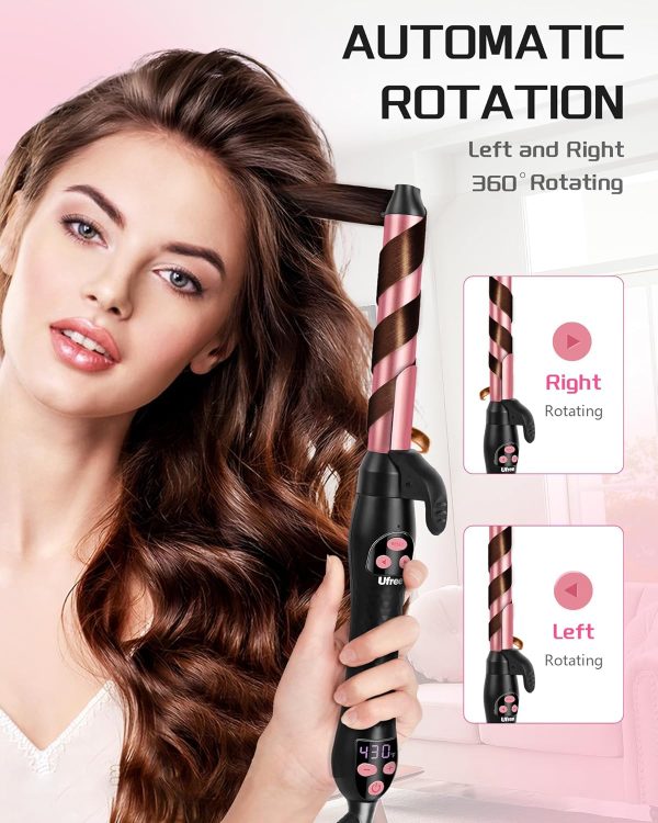 Ufree Rotating Curling Iron 1 Inch, Curling Wand, Automatic Hair Curler - Image 6