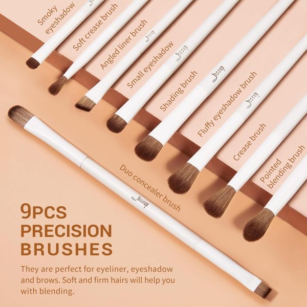 Jessup Makeup Brushes 14Pcs Makeup Brush Set Premium Synthetic Powder - Image 4