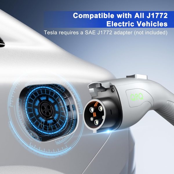 QPQ Level 2 EV Charger 32A 240V NEMA 14-50P, Portable Electric Vehicle - Image 6
