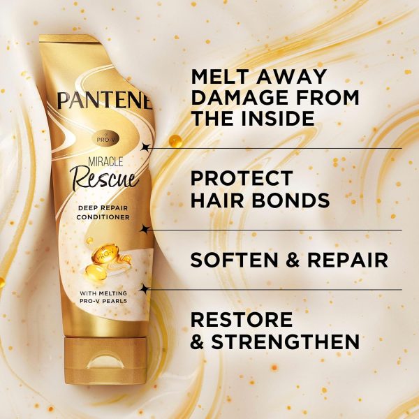 Pantene Miracle Rescue Deep Conditioner - Melting Pro-V Pearls for Dry, - Image 2