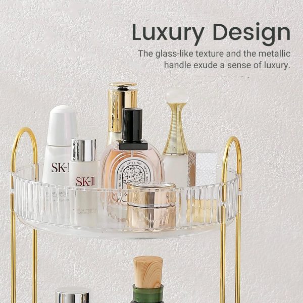 Aveniee Rotating Makeup Organizer for Vanity, Perfume Skincare Organizers - Image 3