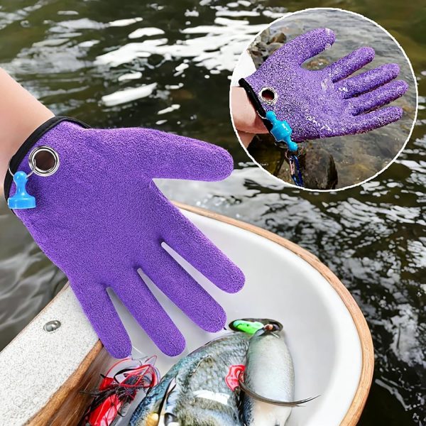 Fishing Glove with Magnet Release,Fishing Catching Gloves - Image 6
