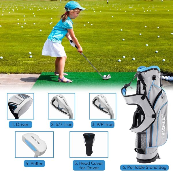 FINCHLEY Kids Golf Clubs Set for Boys & Girls Aged 4-7, Includes Driver, 7# - Image 2