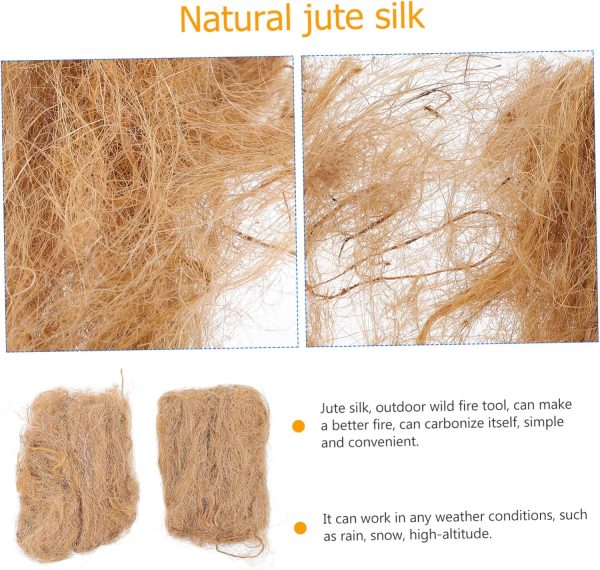 2 Packs Jute Silk Camping Lantern Rechargeable Solar Lighter Gel Charcoal - Image 9