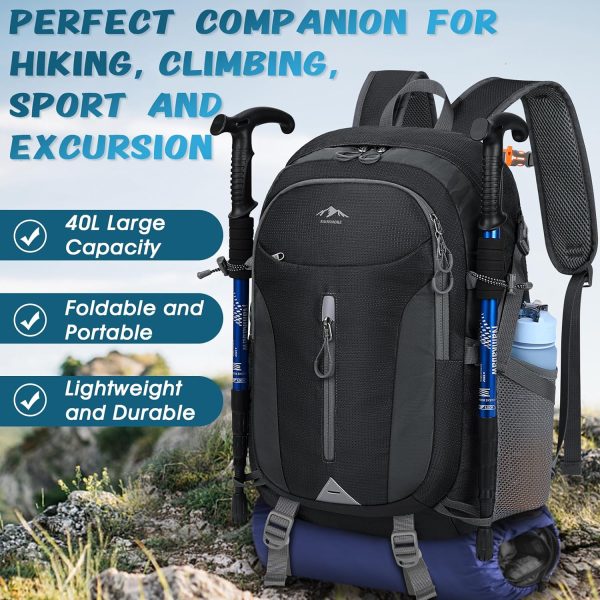 RAINSMORE Hiking Backpack 40L Lightweight Packable Camping Backpack - Image 7