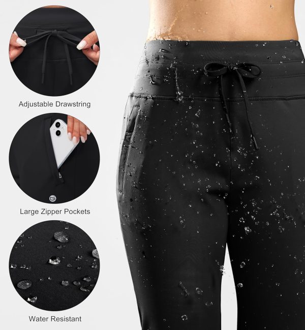 G Gradual Women's Fleece Lined Joggers High Waisted Water Resistant Thermal - Image 4