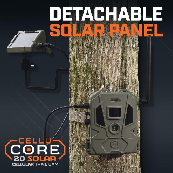 Bushnell CelluCORE 20 Solar Trail Camera, Dual Sim Low Glow Hunting Game - Image 3