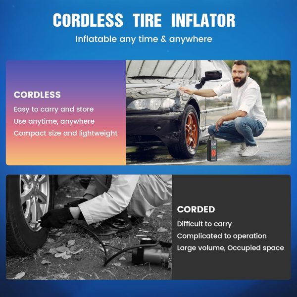 Tire Inflator Portable Air Compressor, 150PSI Portable Air Pump for Car - Image 7