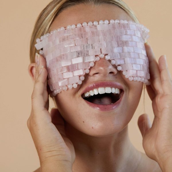 Skin Gym Rose Quartz Crystal Sleep Eye Mask - Soothing, Anti Aging, - Image 3